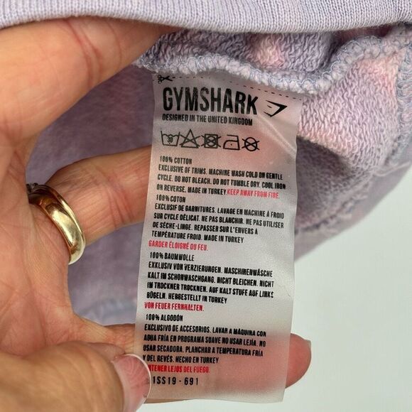 Gymshark Cropped Tie Dye Sweatshirt Medium - Picture 3 of 5